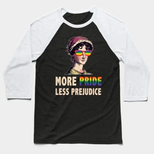 More Pride Less Prejudice Lgbt Gay Proud Ally Pride Month Baseball T-Shirt